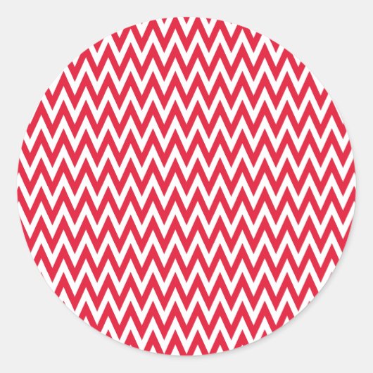 Geranium Elegant Chevron Design Ronde Sticker (Voorkant)