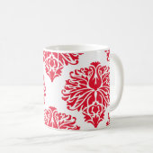 Géranium Élégant Damask Café Mug (Devant droit)