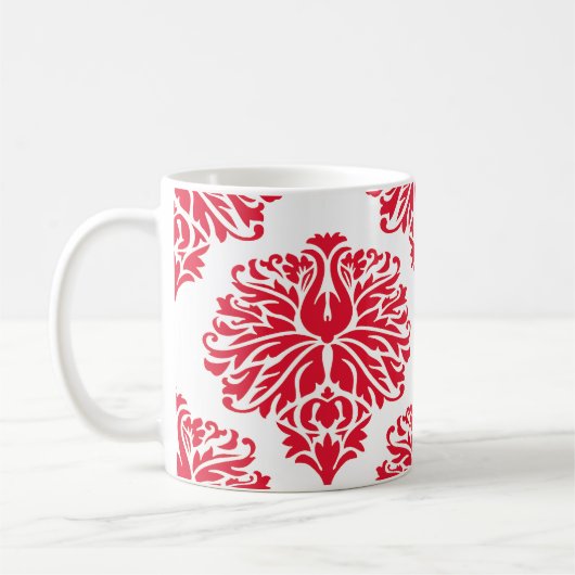 Géranium Élégant Damask Café Mug (Gauche)