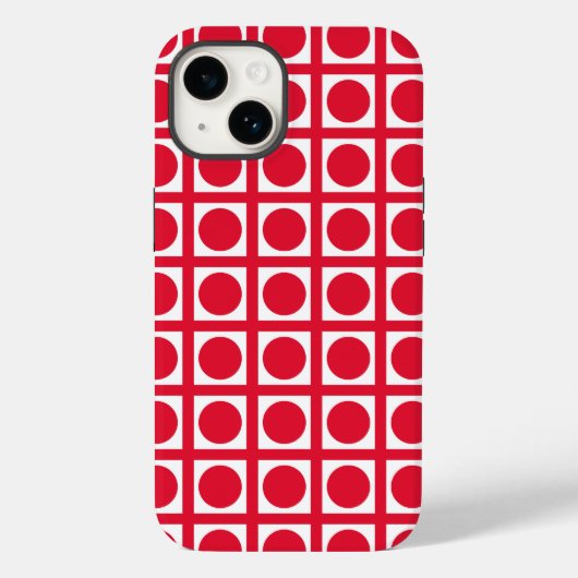 Geranium Elegant Grid Stippen Case-Mate iPhone Case (Achterkant)