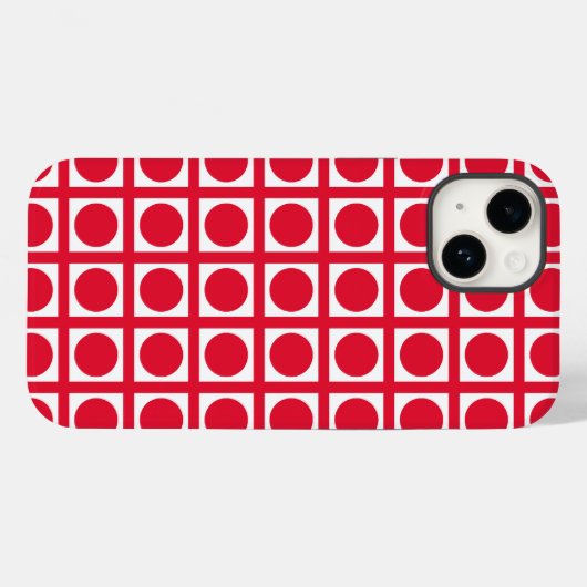 Geranium Elegant Grid Stippen Case-Mate iPhone Case (Achterkant (horizontaal))