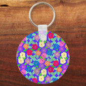 Geranium Flower Key Ring Sleutelhanger (Achterkant)