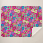 Geranium Flower Sherpa Blanket Sherpa Deken (Voorkant (horizontaal))