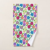 Geranium Flowers Badhanddoek Set Bad Handdoek (Handdoek)