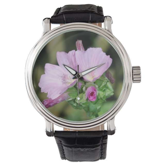 Geranium Flowers Horloge (Voorkant)