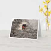 Geranium in Venster Kaart (Gele Bloem)