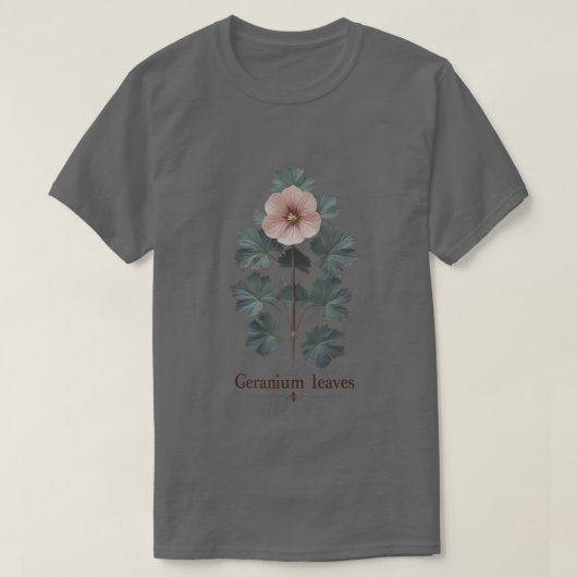 Geranium laat t shirt ontwerp 2 (Design voorkant)