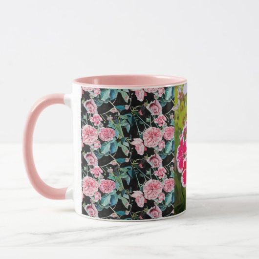 Geranium Pelargonium Fleur Floral Photo Mug (Gauche)