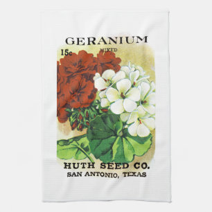 Geranium Seed Packet Label Theedoek