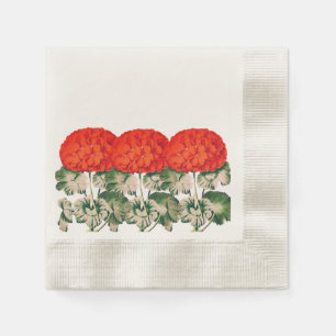 Geranium Trio - vettige floraal Servet