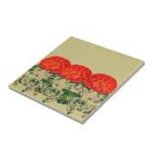 Geranium Trio - vettige floraal Tegeltje (Zijkant)