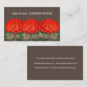  Geranium Trio - vettige floraal Visitekaartje (Voorkant / Achterkant)