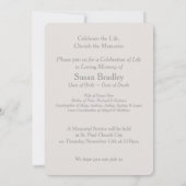 Geranium Viering van het Leven Uitvaart Aankondigi Kaart (Achterkant)