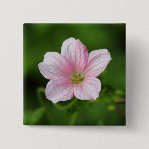 Geranium Vierkante Button 5,1 Cm