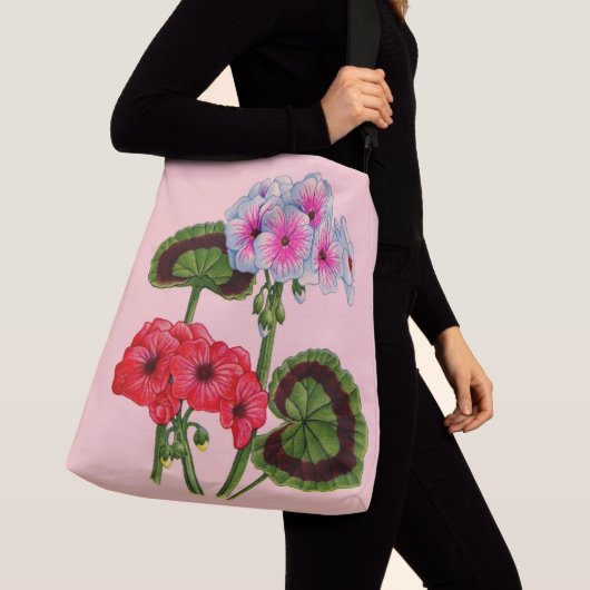 geraniums crossbody tas (Dichtbij)