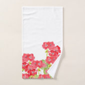 Geraniums d'aquarelles rouges (Serviette à main)
