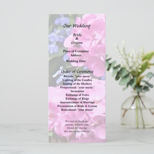 Geraniums en Periwinkle Programma (Staand voorkant)