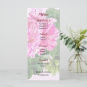 Geraniums Gratuits Rose Et Blanc Menu Mariage (Debout devant)