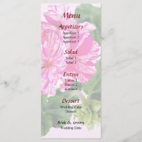 Geraniums Gratuits Rose Et Blanc Menu Mariage