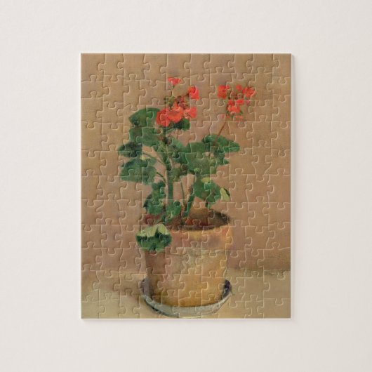 Geraniums in a Pot, c.1905 (olie op canvas) Legpuzzel (Verticaal)