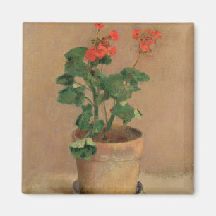 Geraniums in a Pot, c.1905 (olie op canvas) Magneet