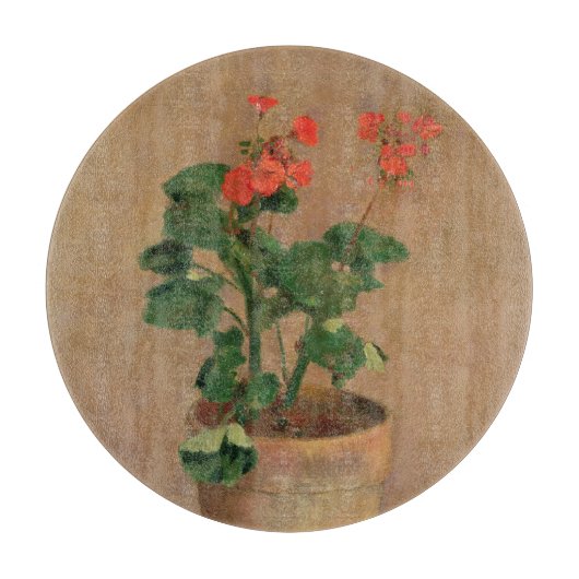 Geraniums in a Pot, c.1905 (olie op canvas) Snijplank (Voorkant)