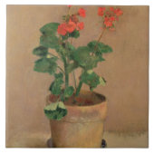 Geraniums in a Pot, c.1905 (olie op canvas) Tegeltje (Voorkant)