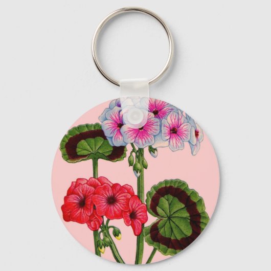 geraniums sleutelhanger (Voorkant)