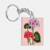 geraniums sleutelhanger (Voorkant Links)