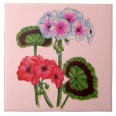 geraniums tegeltje (Voorkant)