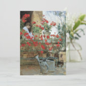 Geraniums van Childe Hassam,  impressionisme (Staand voorkant)