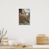 Geraniums van Childe Hassam, impressionisme Poster (Keuken)