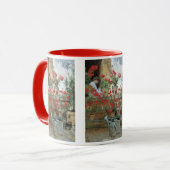 Geraniums van Childe Hassam Mok (Voorkant links)