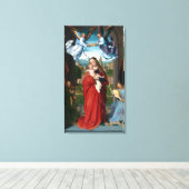 Gerard David Virgin en kind met vier engelen Canvas Afdruk (Insitu (Houten vloer))