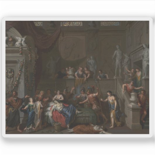 Gerard Hoet - De dood van Cleopatra Sticker (Voorkant)