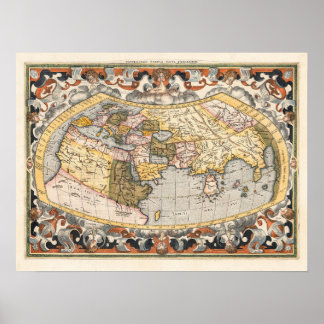 Gerard Mercator's Map of the World Poster