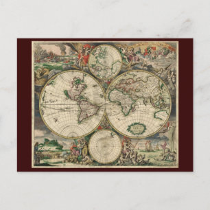 Gerard van Schagen, kaart van de wereld, 1689