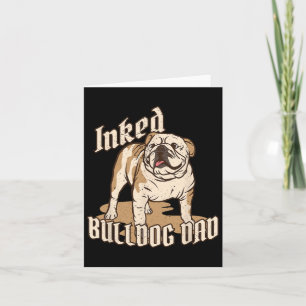 Gerasemde Bulldog Vader Bulldog Zeggende Hondeneig Kaart