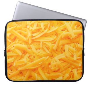 geraspte cheddar-uitzicht bovenaan laptop sleeve