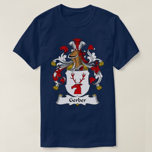 Gerber Coat of Arms Family Crest T-shirt (Design voorkant)