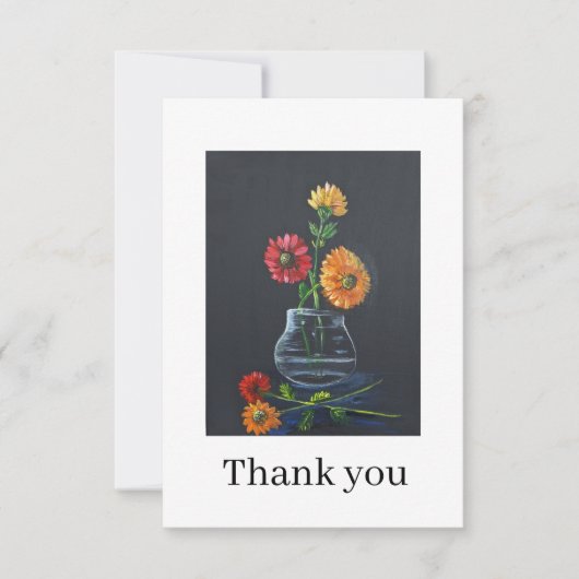Gerber daisies Thank you card Bedankkaart (Voorkant)