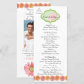 Gerber Daisy Ajouter Votre Programme De Mariage Ph (Devant / Derrière)