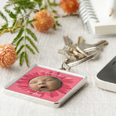 Gerber Daisy Baby Foto Sleutelhanger (Zijkant)