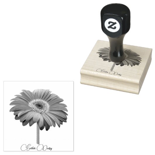 Gerber Daisy Bloem Rubber Stamp Rubberstempel (Gestempeld)