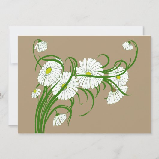 Gerber Daisy bloemen die de datum bewaren Save The Date (Achterkant)