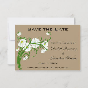  Gerber Daisy bloemen die de datum bewaren Save The Date