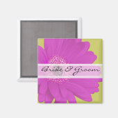 Gerber Daisy bruiloft stickers of aanpassen Magneet (Voorkant / Achterkant)