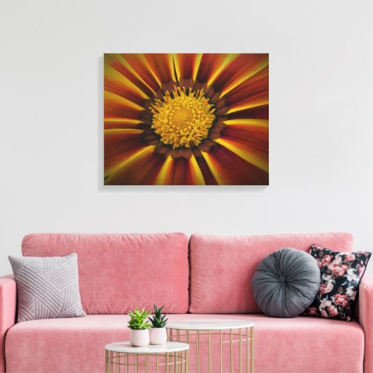Gerber Daisy en toile noire Vignette (Insitu(Salon))
