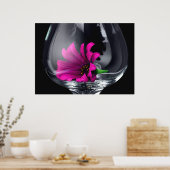 Gerber Daisy en Verre Vin POSTER ou CARD (Cuisine)