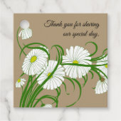 Gerber Daisy Flowers Bruiloft Bedankjes Labels (Voorkant)